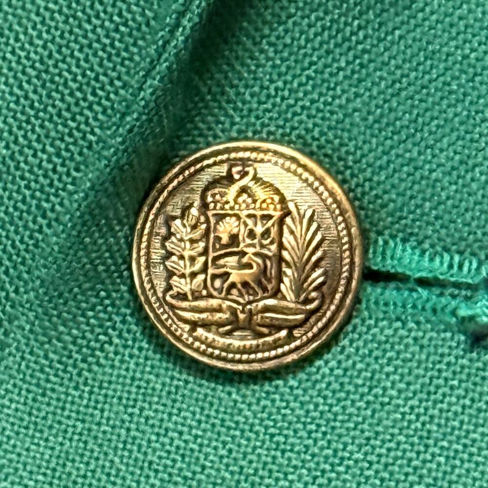 Vintage Hardwick Clothes Blazer Mens Green Gold Button Single Breasted Size 42R - Picture 5 of 9